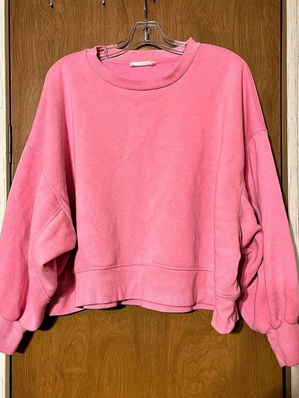 ZENANA Oversized Balloon Sleeve Sweater Pink